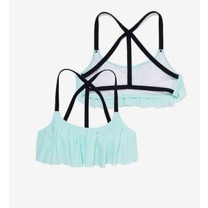 VS PINK Strappy Back Flounce Bikini Top